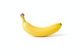 בננה טרייה עם רקע לבן לחלוטין אבל שיהיה בגודל 25% מהתמונה